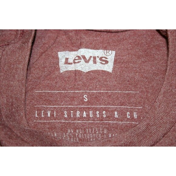 Levi's shirt mens small eagle long sleeve red burgundy - Picture 4 of 8